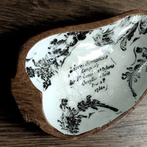Unikat Holzschalen Keramik mit Krakeele von SO SCHÖN NEU