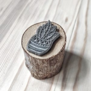 Stempel aus Holz und Kautschuk - Motiv Kaktus